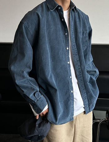 Pigment corduroy shirt (4 colors)