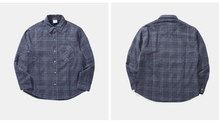 [Monterest] Quilted Padded Check Shirt Jacket