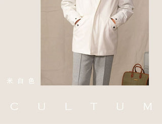 [CULTUM] Merino Wool Blend Stand Collar Jacket