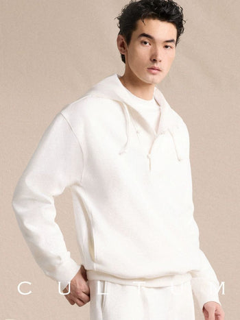 [CULTUM] Heavyweight Cotton Half-Zip Hoodie