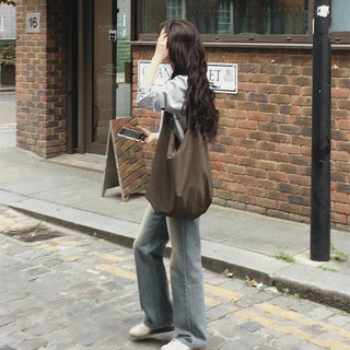 #LENTO. Cracker Leather Shoulder Bag