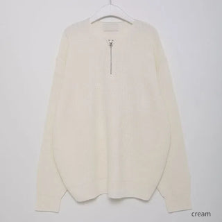 Round half-zip knit