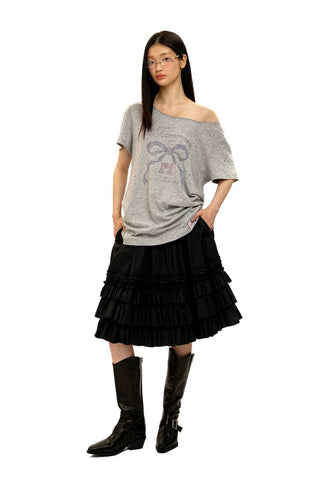 [Moromoro2] Multi-Layer Lace Ruffle Cake  Skirt