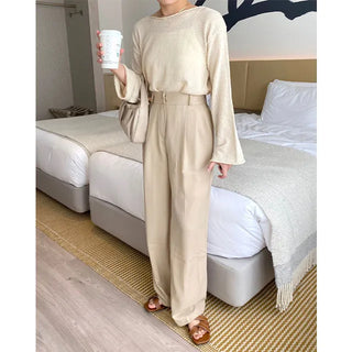 wave boat neck knit