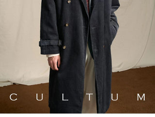 [CULTUM] Cotton Corduroy Mid-length Trench Coat