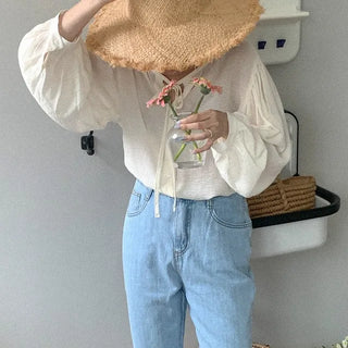 Lovely Ribbon Cardigan Blouse
