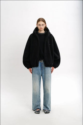 [MASONPRINCE] Fleece Hooded Jacket