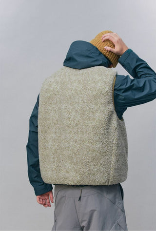 [Monterest] Reversible Fleece Stand Collar Vest
