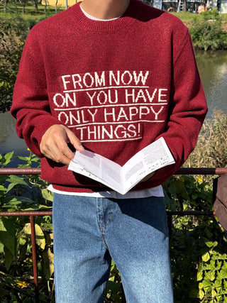 FROM NOW Intarsia Soft Knit