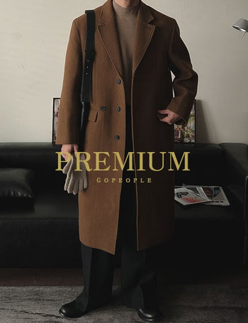 [PREMIUM] Single Wool Button Coat (3 colors)
