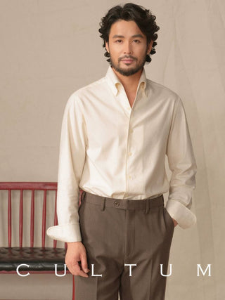 [CULTUM] Italian One-Piece Collar Brushed Shirt