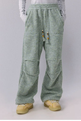 [Monterest] Sherpa Fleece Beaded Drawstring Pants