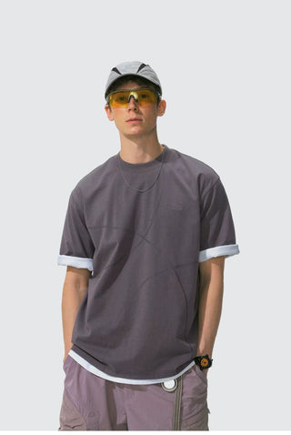 [Monterest] 7A Antibacterial Stitch Panel Relaxed Tee