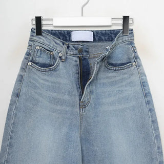 Wide denim pants