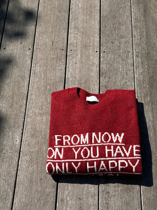 FROM NOW Intarsia Soft Knit