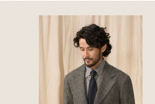 [CULTUM] Wool Herringbone Neapolitan Suit