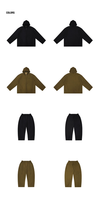 [MASONPRINCE] Sporty Hooded Jacket & Curved Pant