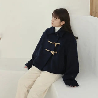 Wool double duffel coat