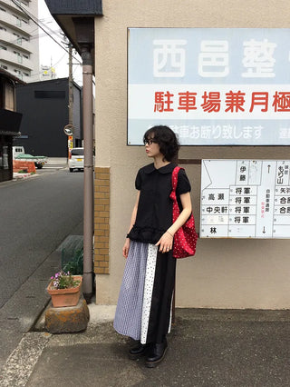 Checked polka dot skirt