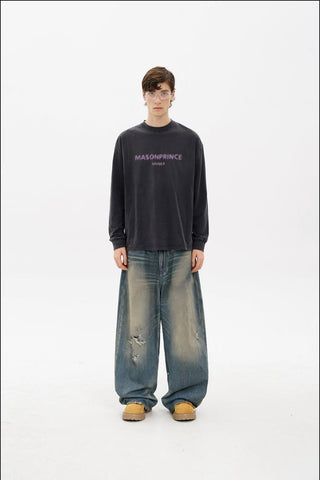 [MASONPRINCE] Layered Sweatshirt Set