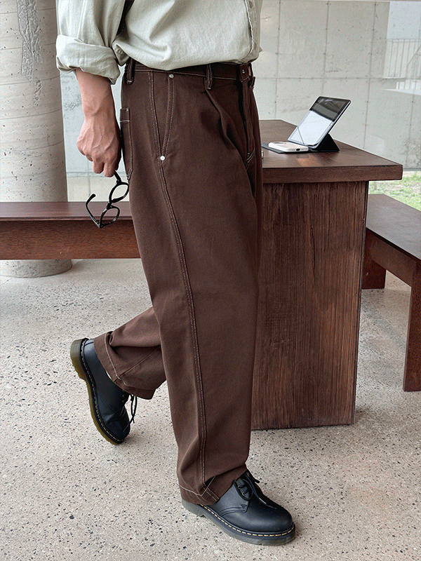 Only Non-Fade Half-Band Denim Pants