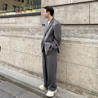 Two-pleat wide slacks