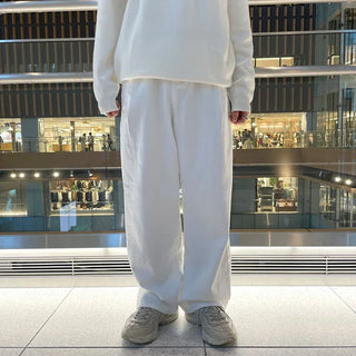 Side pintuck cotton pants