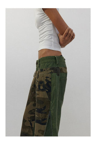 CONP Camouflage patchwork pants (olive)