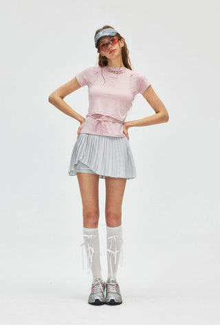 [Monterest] Asymmetric Pleated Tennis Skirt
