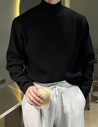 Good Fit mock turtleneck hazzi cashmere knit (span fabric)