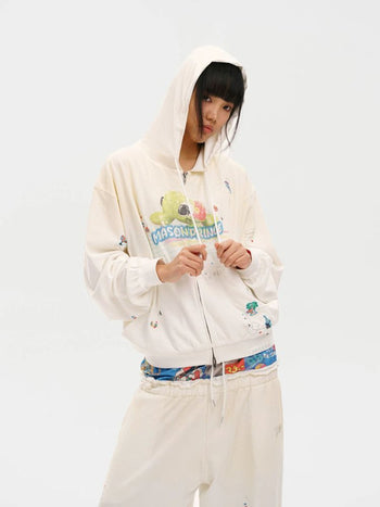 [MASONPRINCE] Cotton Hooded Vest / Zip-Up Hoodie