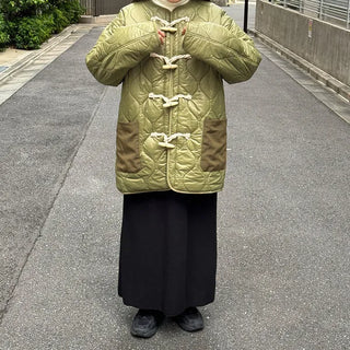 Quilted duffel down coat