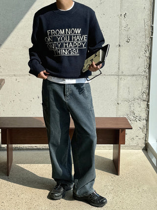 FROM NOW Intarsia Soft Knit