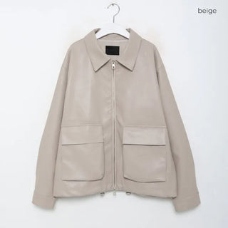 (Unisex) String Leather Jacket