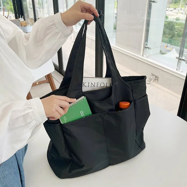 [Waterproof] Zipper Big Shoulder Bag