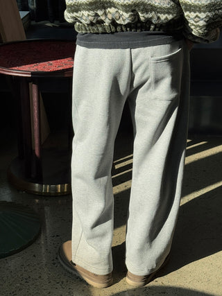 Allo One-Pleat Drawstring Fleece-Lined Training Pants