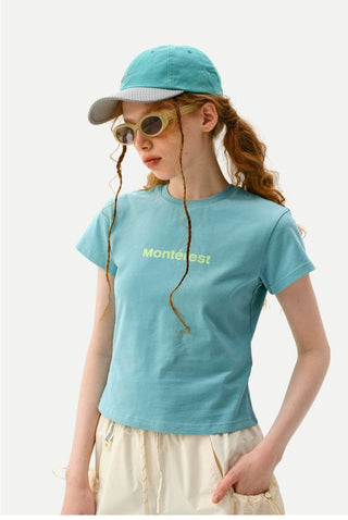 [Monterest] Quick-Dry Antibacterial Logo Crewneck Tee