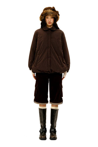 [Moromoro2] Doll Collar A-Line Padded  Jacket