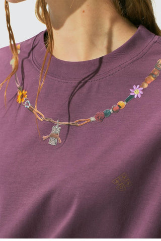 [Monterest] Necklace Print Embroidered Relaxed Tee