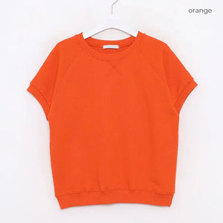 Raglan short-sleeved sweatshirt