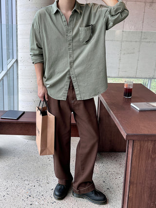 Haze Aging Fade Washed Shirt