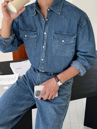 Toffee Western Denim Shirt