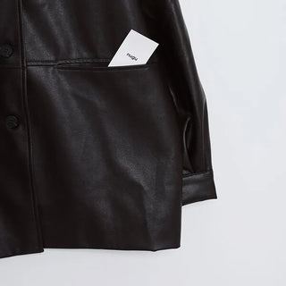 Classic faux leather jacket