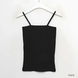 Ribbed square camisole