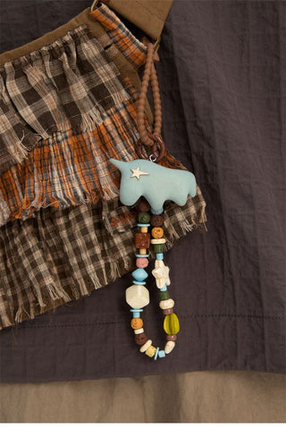 [Monterest] 3D Flocked Horse Beaded Bag Charm