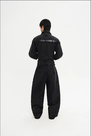 [MASONPRINCE] Washed Cotton Work Jacket & Pants Set