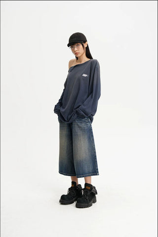 [MASONPRINCE] Double Layer Collar Long Sleeve Tee