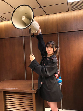 [Moromoro2] Wool Blend Doll Collar Trench  Coat