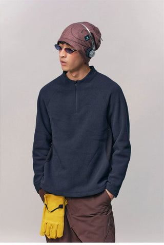 [Monterest] Honeycomb Fleece Half-Zip Pullover