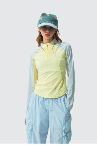 [Monterest] Half-Zip Slim Fit UV Protection Top